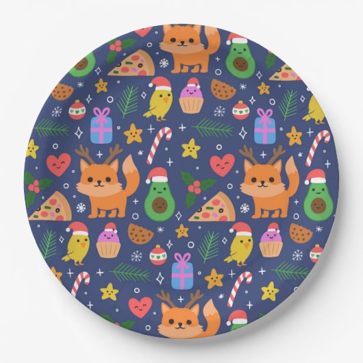 クリスマスおもしろい ペーパープレート (正面)