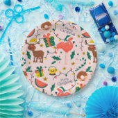 クリスマスおもしろい ペーパープレート (パーティー)