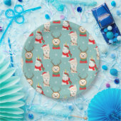 クリスマスおもしろい ペーパープレート (パーティー)