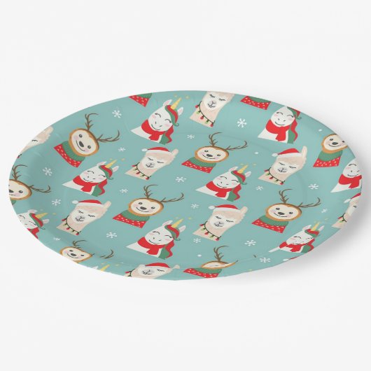 クリスマスおもしろい ペーパープレート (アングル)