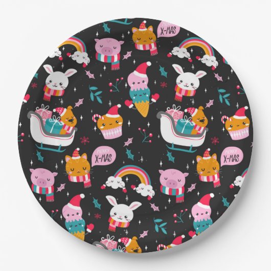 クリスマスおもしろい ペーパープレート (正面)