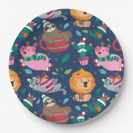 クリスマスおもしろい ペーパープレート (正面)