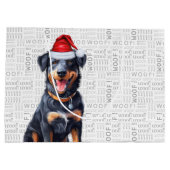 クリスマスおもしろい・ボーセロン犬の恋人 ラージペーパーバッグ (裏面)