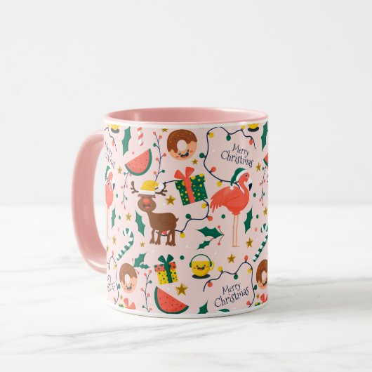 クリスマスおもしろい マグカップ (正面左)
