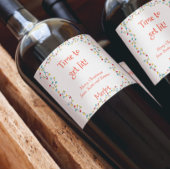 クリスマスおもしろい・ライトが点灯するまでの時間 ワインラベル