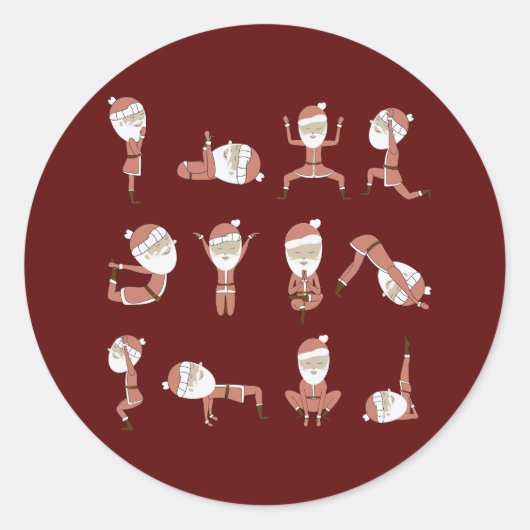 クリスマスおもしろい ラウンドシール (正面)