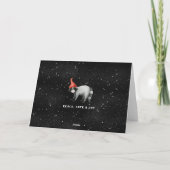 クリスマスおもしろい |ラクーンJoy Blackホリデーカード シーズンカード (裏面)