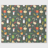 クリスマスおもしろい ラッピングペーパー (フラット)