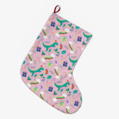 クリスマスおもしろい ラージクリスマスストッキング (正面 (吊り時))