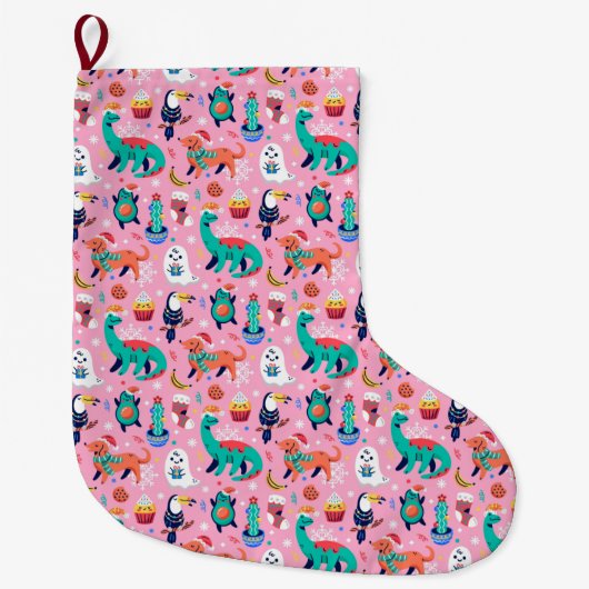 クリスマスおもしろい ラージクリスマスストッキング (正面)