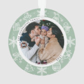 クリスマスおもしろい |両面フォトホーン オーナメント (裏面)