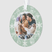 クリスマスおもしろい |両面フォトホーン オーナメント (正面)