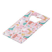 クリスマスおもしろい：動物のシームレスなパターン。 クレジットカード栓抜き (正面アングル)