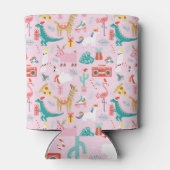 クリスマスおもしろい：動物のシームレスなパターン。 缶クーラー (裏面)