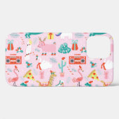 クリスマスおもしろい:動物のシームレスなパターン。 Case-Mate iPhoneケース (裏面 (横))