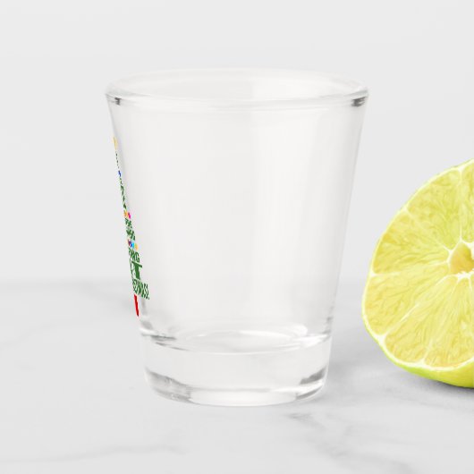 クリスマスおもしろい |明るい休日のユーモアを取得する ショットグラス (右)