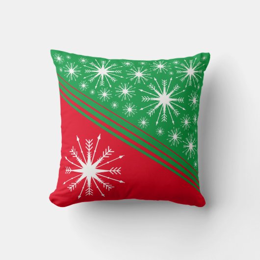 クリスマスおもしろい |雪の分割 クッション (正面)