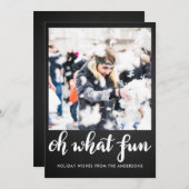 クリスマスおもしろい |黒板 |写真 シーズンカード (正面/裏面)