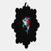 クリスマスおもしろい- Christmas Shark Tシャツ オーナメントカード (右)