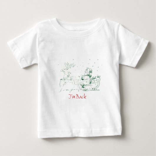 クリスマスおもしろいTシャツ ベビーTシャツ (正面)