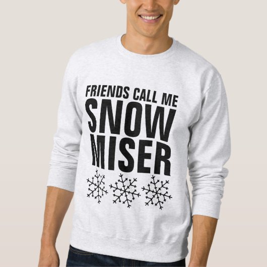 クリスマスおもしろ雪ミザーTシャツ スウェットシャツ (正面)