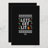 クリスマスおもしろ - レッツ ゲット リット シーズンカード (正面/裏面)