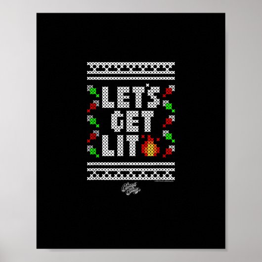 クリスマスおもしろ - Let's Get Lit ポスター (正面)