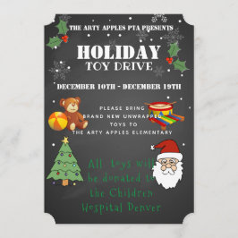 クリスマスおもちゃで病院の学校資金集めを行う 招待状