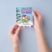 クリスマスおもちゃの寄付家族または企業の慈善活動 チラシ (手)