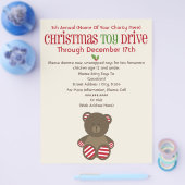 クリスマスおもちゃドライブ ストライプクマ フライヤー (シングル)