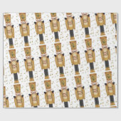 クリスマスおもちゃ兵士のくるみ割りクリスマス ラッピングペーパー (フラット)