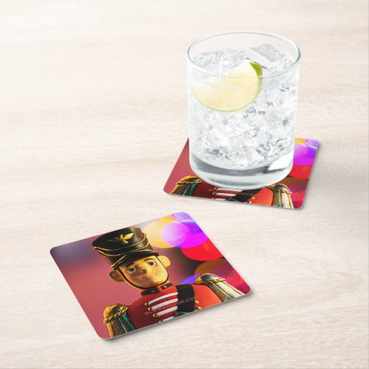 クリスマスおもちゃ兵士フィギュアSlipperyJoeゲイpri スクエアペーパーコースター (インサイチュ)