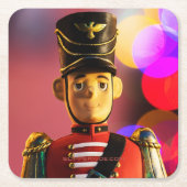 クリスマスおもちゃ兵士フィギュアSlipperyJoeゲイpri スクエアペーパーコースター (正面)