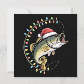 クリスマスおやじバス釣り面白い釣り漁師 シーズンカード (正面)