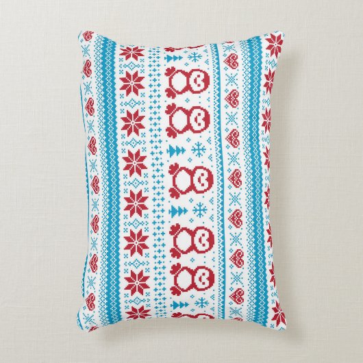 クリスマスおよび冬によって編まれるパターン アクセントクッション (正面(垂直))