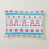 クリスマスおよび冬によって編まれるパターン アクセントクッション (裏面)