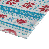 クリスマスおよび冬によって編まれるパターン カッティングボード (角)