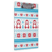 クリスマスおよび冬によって編まれるパターン クリップボード (右)