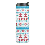 クリスマスおよび冬によって編まれるパターン タンブラー (回転左)