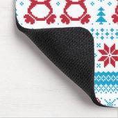 クリスマスおよび冬によって編まれるパターン マウスパッド (コーナー)