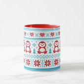 クリスマスおよび冬によって編まれるパターン マグカップ (中央)