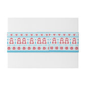 クリスマスおよび冬によって編まれるパターン 招待状ベリーバンド (裏面例)