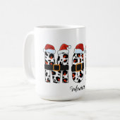 クリスマスお母さん 名前入り コーヒーマグカップ (正面左)