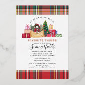 クリスマスお気に入りのに万能素朴品 箔シーズンカード (正面)