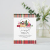 クリスマスお気に入りのの休日素朴を祈る インビテーションポストカード (スタンド正面)