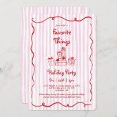 クリスマスお気に入りのの物 招待状 (正面/裏面)