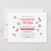 クリスマスお気に入りの休暇パーティー 招待状 (正面)