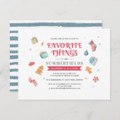 クリスマスお気に入りの休暇パーティー 招待状 (正面/裏面)