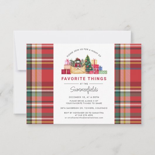クリスマスお気に入りの休暇パーティー 招待状 (正面)