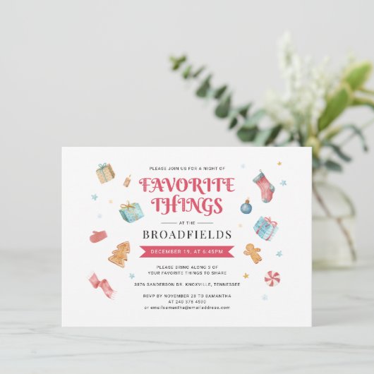 クリスマスお気に入りの休暇パーティー 招待状 (スタンド正面)